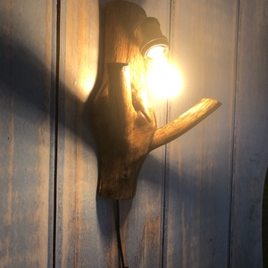 Rusztikus egyedi fa falilámpa - otthon & életmód - lámpa - hangulatlámpa - Meska.hu