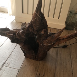 Rusztikus egyedi fa hangulatlámpa - otthon & életmód - lámpa - hangulatlámpa - Meska.hu