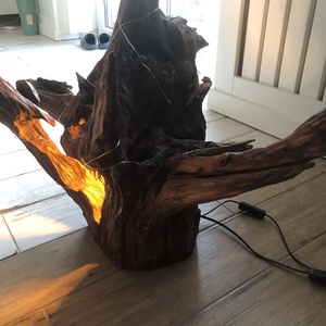 Rusztikus egyedi fa hangulatlámpa - otthon & életmód - lámpa - hangulatlámpa - Meska.hu