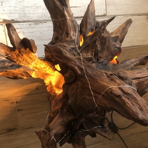 Rusztikus egyedi fa hangulatlámpa - otthon & életmód - lámpa - hangulatlámpa - Meska.hu