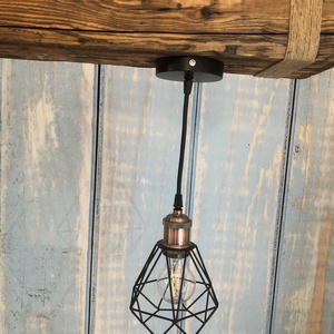 Rusztikus egyedi fa mennyezeti lámpa, csillár - otthon & életmód - lámpa - hangulatlámpa - Meska.hu