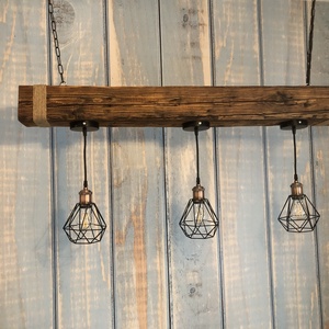 Rusztikus egyedi fa mennyezeti lámpa, csillár - otthon & életmód - lámpa - hangulatlámpa - Meska.hu