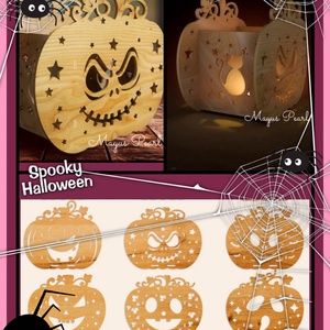 Halloween mécses tartó - otthon & életmód - dekoráció - halloween - halloweeni tök és lámpás - Meska.hu