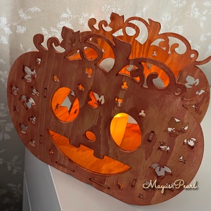 Halloween mécses tartó - otthon & életmód - dekoráció - halloween - halloweeni tök és lámpás - Meska.hu