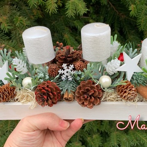 Adventi asztaldísz - karácsony - adventi díszek - adventi asztaldísz - Meska.hu