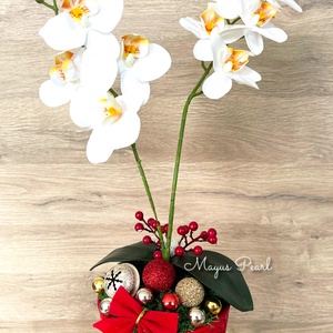 Gondozás mentes fehér orchidea kaspóban - otthon & életmód - dekoráció - virágdísz és tartó - csokor & virágdísz - Meska.hu