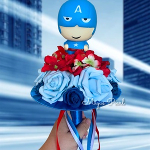 Ballagási örök csokor Amerika Kapitányos, Otthon & Életmód, Dekoráció, Virágdísz és tartó, Virágcsokor, Virágok, Virágkötés, MESKA