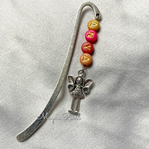 Tündérkés gyöngyös könyvjelző Anya felirattal, Könyv & Zene, Könyvjelző, Gyöngyfűzés, gyöngyhímzés, MESKA