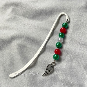 Angyal szárnyas gyöngyös könyvjelző , Könyv & Zene, Könyvjelző, Gyöngyfűzés, gyöngyhímzés, MESKA