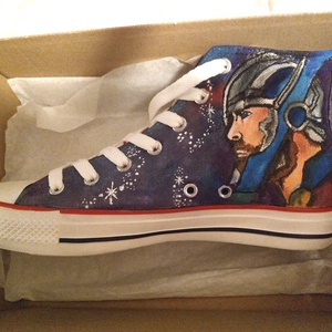 Egyedi festett cipők - Fehér textil cipők festését vállalom - ruha & divat - cipő & papucs - cipő, szandál - Meska.hu