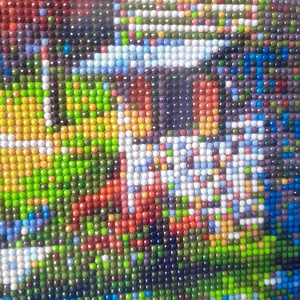 Őszi vízimalom � 40x50 cm-es gyémántszemes falikép - otthon & életmód - dekoráció - kép & falikép - vászonkép - Meska.hu