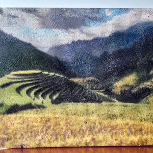 Aranyló dombvidék � 40x50 cm-es gyémántszemes falikép, Otthon & Életmód, Dekoráció, Fali és függő dekoráció, Falra akasztható dekor, , MESKA