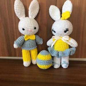 Amigurumi Nyúszkok, Játék & Sport, Plüssállat & Játékfigura, Nyuszi, Horgolás, MESKA