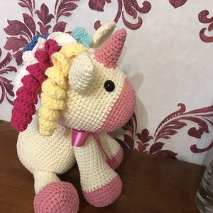 Amigurumi Unikornis - játék & sport - plüssállat & játékfigura - unikornis - Meska.hu