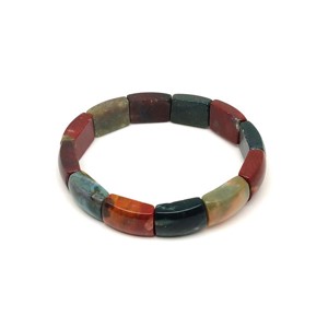 Achát indiai téglalap karkötő 10,5x16,5x7mm, Ékszer, Karkötő, Ásványkarkötő, , MESKA