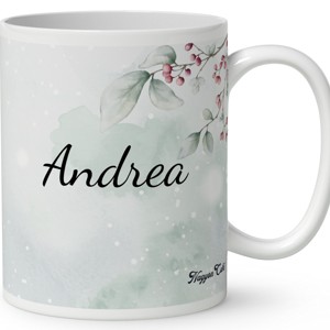 Névvel kérhető - Cuki téli őzike hógömbbel mintás bögre - otthon & életmód - konyhafelszerelés, tálalás - tálalás - bögre & csésze - Meska.hu