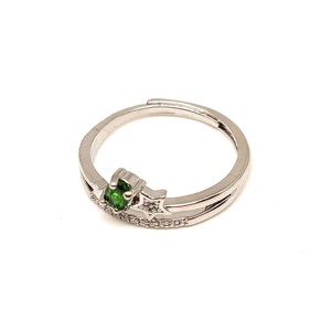 Olivin csillag alakú állítható gyűrű 3x5mm Zöld Csillag - Meska.hu