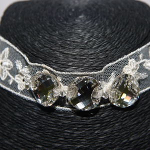 Eredeti Swarovski kristályos csipke,menyasszonyi lánc,ékszer - esküvő - ékszer - nyaklánc - Meska.hu