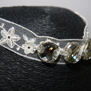 Eredeti Swarovski kristályos csipke,menyasszonyi lánc,ékszer - esküvő - ékszer - nyaklánc - Meska.hu