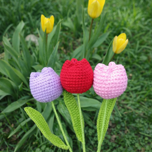 Horgolt tulipán , Otthon & Életmód, Virágdekoráció, Virágok, Szálas virág, Horgolás, MESKA