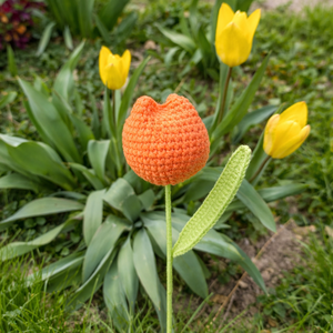 Horgolt tulipán  - otthon & életmód - virágdekoráció - virágok - szálas virág - Meska.hu