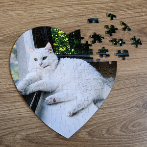 Egyedi fényképes szív puzzle (kirakó), Játék & Sport, Puzzle, Hagyományos puzzle, Fotó, grafika, rajz, illusztráció, MESKA