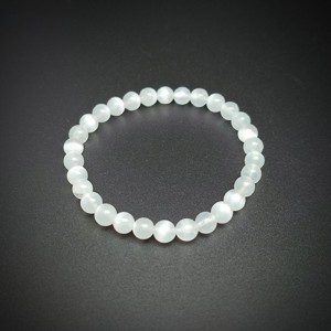 AB minőségű szelenit golyós ásvány karkötő 6mm, Ékszer, Karkötő, Ásványkarkötő, , MESKA