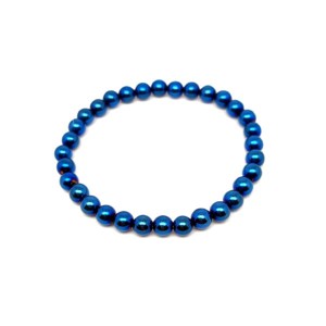 Achát electroplated kék golyó kari 6-7mm, Ékszer, Karkötő, Ásványkarkötő, , MESKA