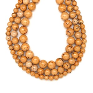 Jáspis sárga golyó 6-7mm  ékszerkészítő alapanyag (füzér), Kellékek & szerszámok, Ásvány alapanyag, Ásványfüzér, , MESKA