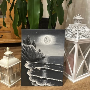 Holdpart - művészet - festmény - festmény vegyes technika - Meska.hu