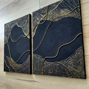 Fekete elegancia-textúrált festmény, Művészet, Festmény, , MESKA