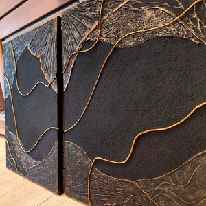 Fekete elegancia-textúrált festmény - művészet - festmény - Meska.hu