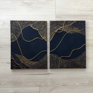 Fekete elegancia-textúrált festmény - művészet - festmény - Meska.hu