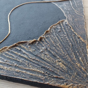 Fekete elegáncia � modern fekete-arany falikép pár, letisztult dekor - művészet - festmény - akril - Meska.hu