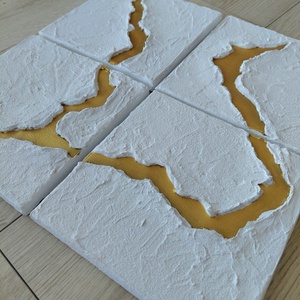 Töréspont � modern texturált falikép, 4 részes minimalista faldekor - művészet - festmény - festmény vegyes technika - Meska.hu