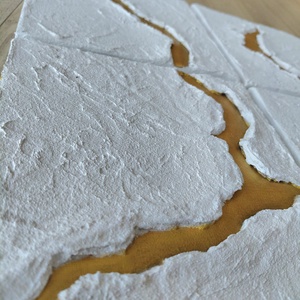 Töréspont � modern texturált falikép, 4 részes minimalista faldekor - művészet - festmény - festmény vegyes technika - Meska.hu