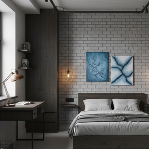 Texturált absztrakt festménypár � modern faldekor � 2�30�40 cm - művészet - festmény - festmény vegyes technika - Meska.hu