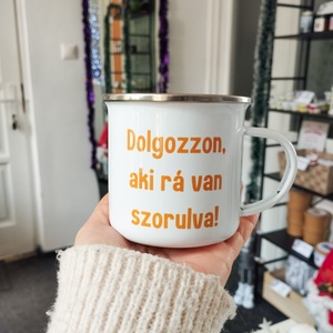 Zománcozott bögre saját mintával  - otthon & életmód - konyhafelszerelés, tálalás - tálalás - bögre & csésze - Meska.hu