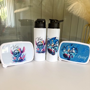 Egyedi uzsidoboz + 750 ml-es kulacs szett, Táska & Tok, Uzsonna- & Ebéd tartó, Ebéd tasak, doboz, , MESKA