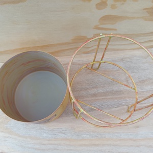 Fém rózs�s vintage kaspó tartóval  - otthon & életmód - virágdekoráció - virágtartó - kaspó - Meska.hu