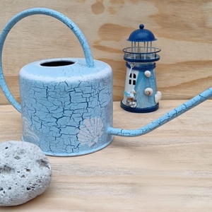 Tengerparti álomAntikolt kék dekorációs szett/kanna és fa ládika  - otthon & életmód - ház & kert - szerszám & eszközök - Meska.hu