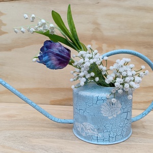 Tengerparti álomAntikolt kék dekorációs szett/kanna és fa ládika  - otthon & életmód - ház & kert - szerszám & eszközök - Meska.hu