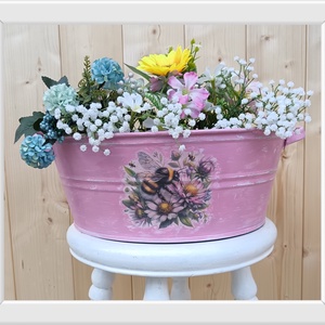 Óriás dongós-vir�gos kaspó - vidéki hangulat 40centiben  - otthon & életmód - ház & kert - virágláda, balkonláda - Meska.hu