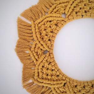 Makramé mandala Macrame koszorú  - otthon & életmód - dekoráció - fali és függő dekoráció - falra akasztható dekor - Meska.hu