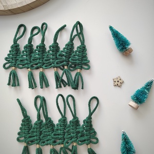 Makramé mini karácsonyfa DIY csomag - diy (csináld magad) - egységcsomag - Meska.hu