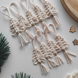 Makramé mini karácsonyfa DIY csomag - Meska.hu