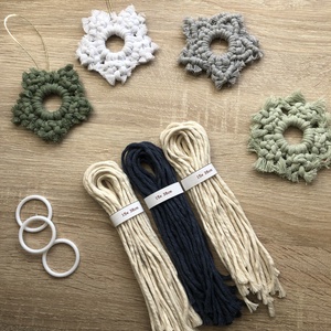 Makramé 3db hópihe készítő DIY csomag  - Meska.hu