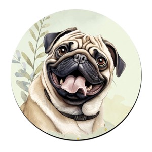 Barna mopsz portré mintás bögre alátét, , , MESKA