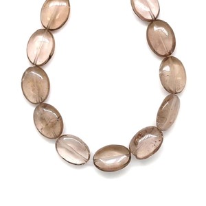 Füstkvarc ovális 12-14x17-18mm, Kellékek & szerszámok, Ásvány alapanyag, Ásványfüzér, , MESKA