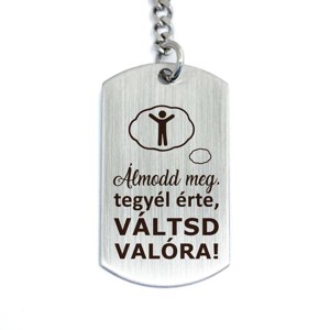 Álmodd meg acél medálos kulcstartó, Táska & Tok, Kulcstartó & Táskadísz, Kulcstartó, , MESKA